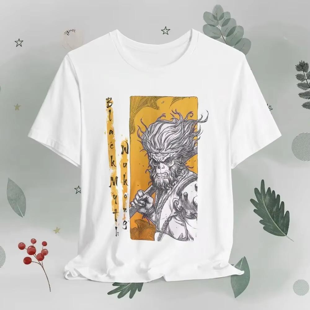 Black Myth Wukong T-shirt, Sun Wukong, , Game Science,Journey To The West Anime Graphic T-shirts for Men Clothing Women Tees Hig