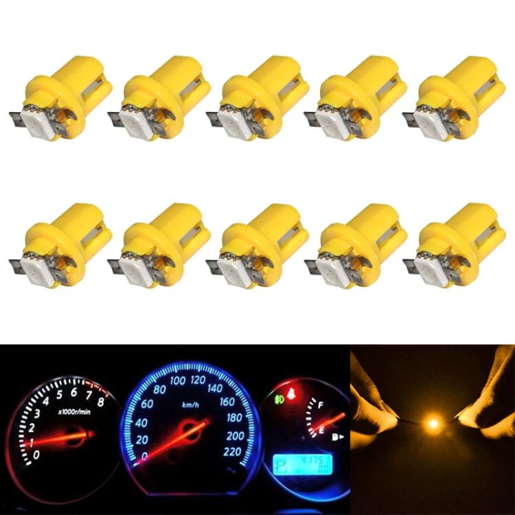 10 PCS T8.5 5050 Led 1 SMD Car Gauge Dash Bulb Dashboard Instrument Light Wedge Interior Lamp