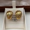 Oval Metal Threaded Earrings, Fashionable Round Ball Croissant Earrings, Premium Earrings, Personalized Simplicity, Light Luxury And Advanced Sense
