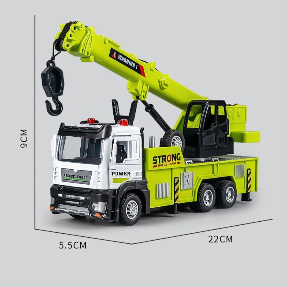 Mixer Models Alloy Crane Rescue Vehicle Sounds Lights Large Size Construction Trucks Electric Inertia Toy Diecast Set
