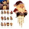 Outdoor Holiday Porch Decorations Winter Glow Snowman Icicle Light Decor, Christmas Decorations, Hanging Railing Lights LED for Porch, Yard, Entryway