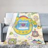 Tamagotchis Cartoon Blankets Fleece Electronic Pets Ultra-Soft Throw Blankets for Bedding Couch Bedspread
