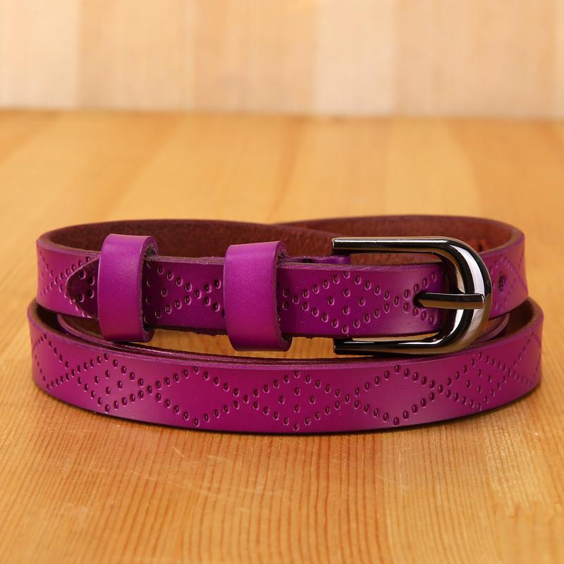 Classic Genuine Leather Belt For Women With Alloy Buckle For Casual Wear