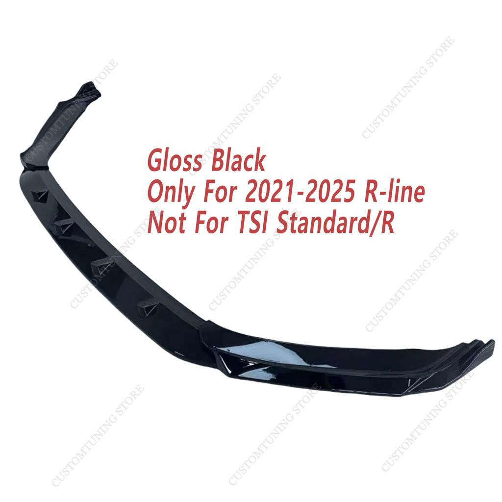 Glänzendes Schwarzes ABS Frontstoßstangenlippe Spoiler Splitter Klinge Diffusor für VW Arteon R-line 2021-2025 Facelift Bodykits Tuning