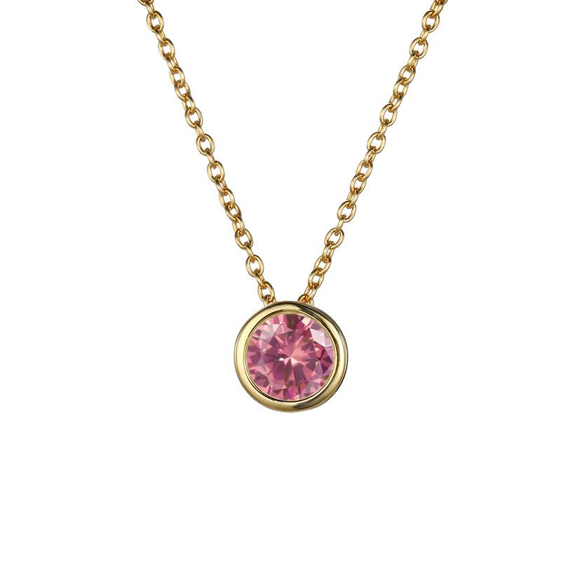 eManco Elegant Titanium Steel Diamond Clavicle Necklace for Women - Versatile, Non-Fading, Stainless Steel Pendant.