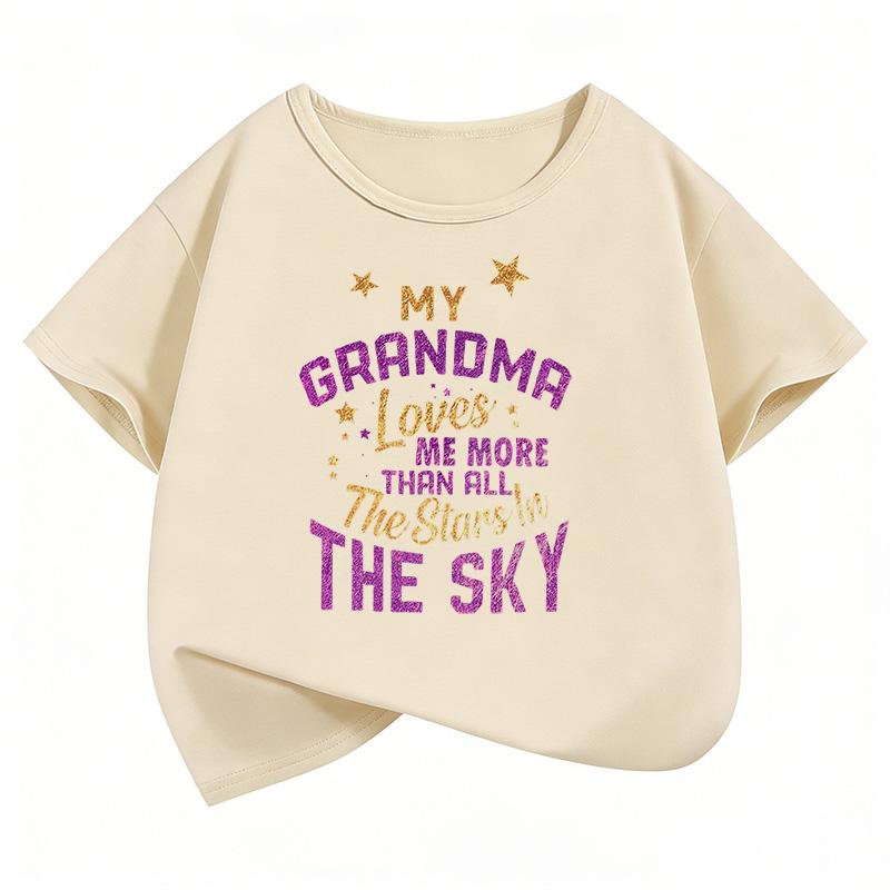 Colorful Grandmr Love Funny T Shirts Kids Childrens Tshirt Boys Girls Summer Spring Casual Top Tee Shirt Short Sleeve