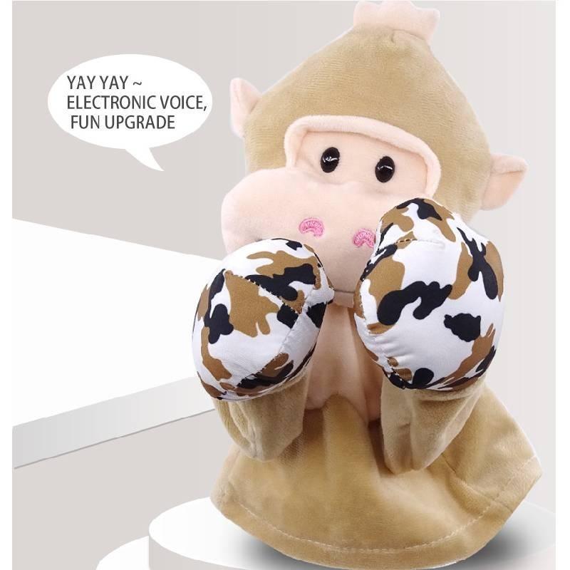 Adorable Plush Boxing Hand Puppets With Sound Interactive Cartoon Toy For All Ages