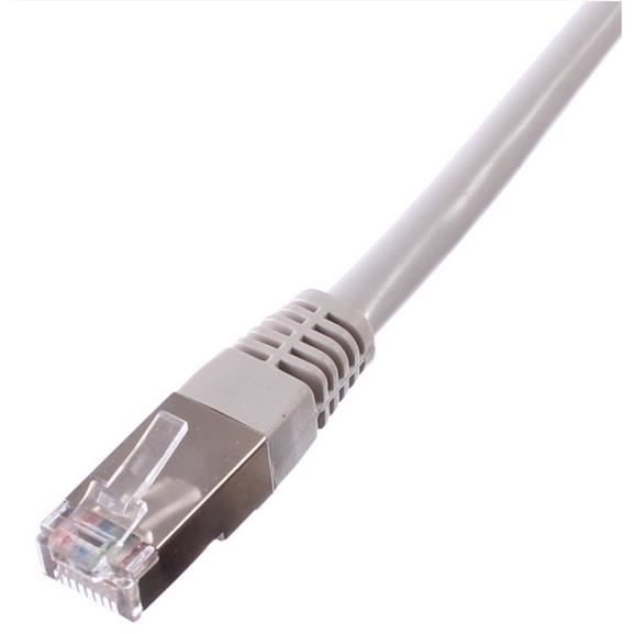 Câble Réseau RJ45 CAT. 6 FTP - UNIFORMATIC - 5m - Transmission Jusqu'à 250 MHz - Couleur Blanc - Moulé