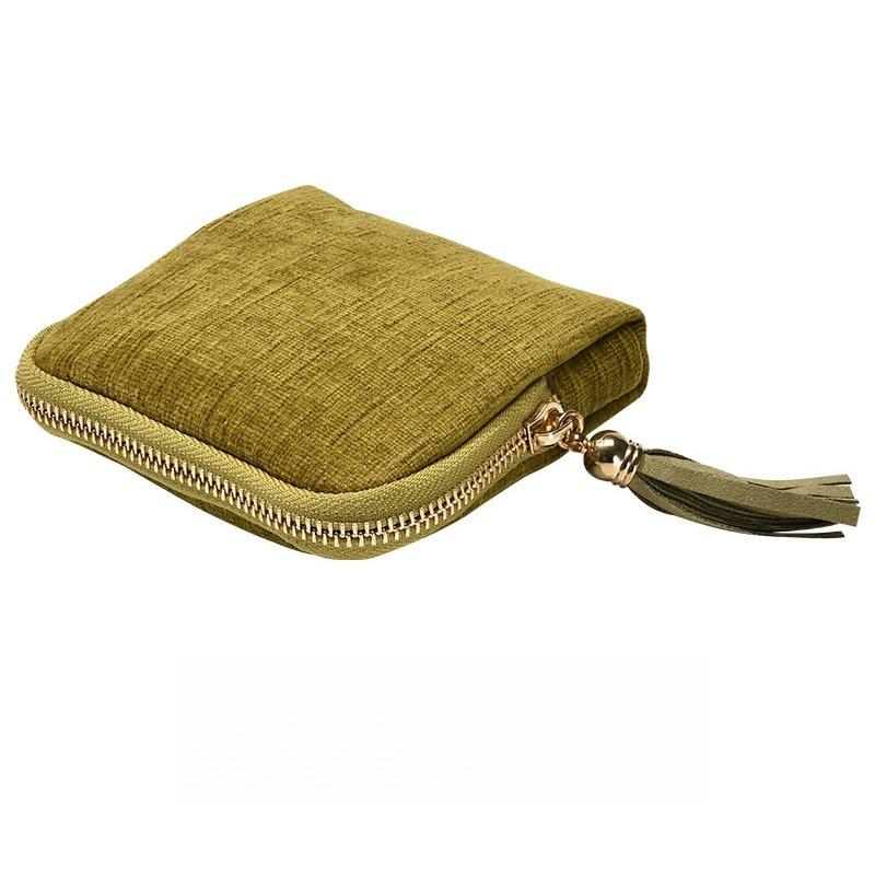 

1pcs Tassel Storage Jewelry Pouch Bracelet Bangle Necklace Ring Organizer Metal Zipper Portable Jewelry Storage Bag хакі