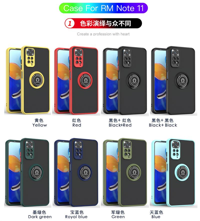 Für Xiaomi Redmi Note 11 11S Hülle Magnetischer Ring Ständer Halter Armor Handyhülle Für Redmi Note11 11E Pro 11Pro Harte PC Rückseite