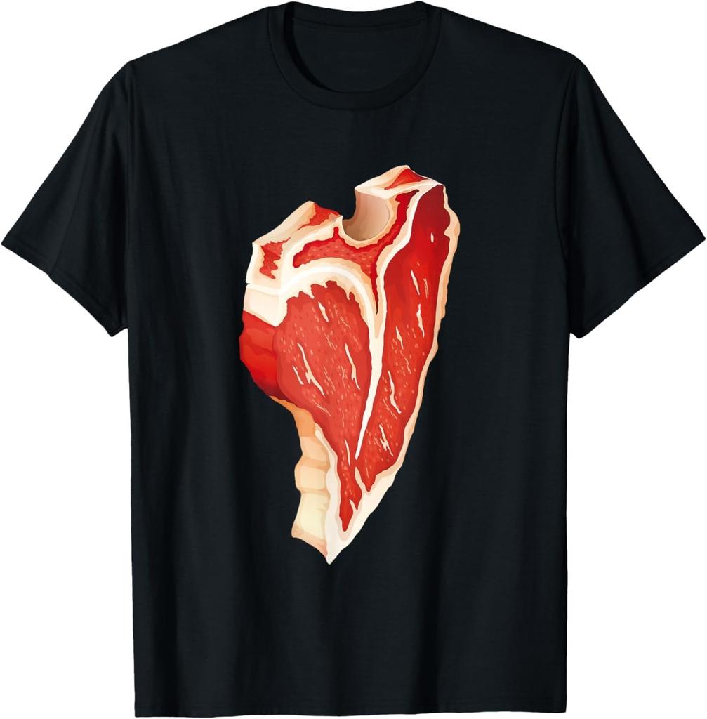 Steak Shirt Adult Men Women Kids T-Bone Steak Costume Gift Men T-Shirt
