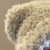 Women Hat Bear Shape Solid Color Winter Knitted Hat with Lace-up Cold Weather Thick Warm Plush Headwear