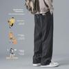 Men's Trendy Corduroy Wide-Leg Pants - Loose Fit, Straight Cut for Spring, Autumn, and Winter Sports and Casual Wear