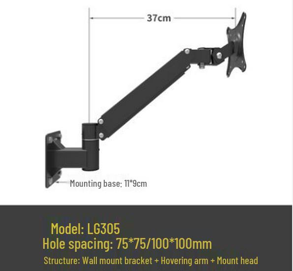 Universal Wall-Mounted Monitor Stand with Adjustable Arm LG308
