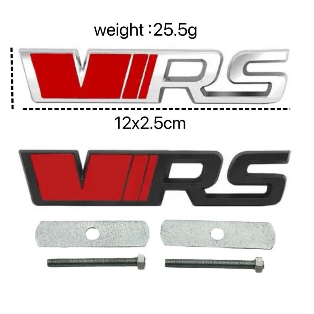 Skoda VRS 3D Auto Logo: Neue Octavia RS, Fabia, Superb, Rapid Heck- und Kühlergrillembleme