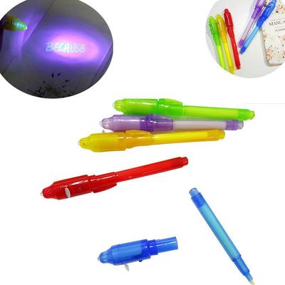 5 PCs New Gadget Plastic Spy Pen Invisible Ink Magic Marker UV Light