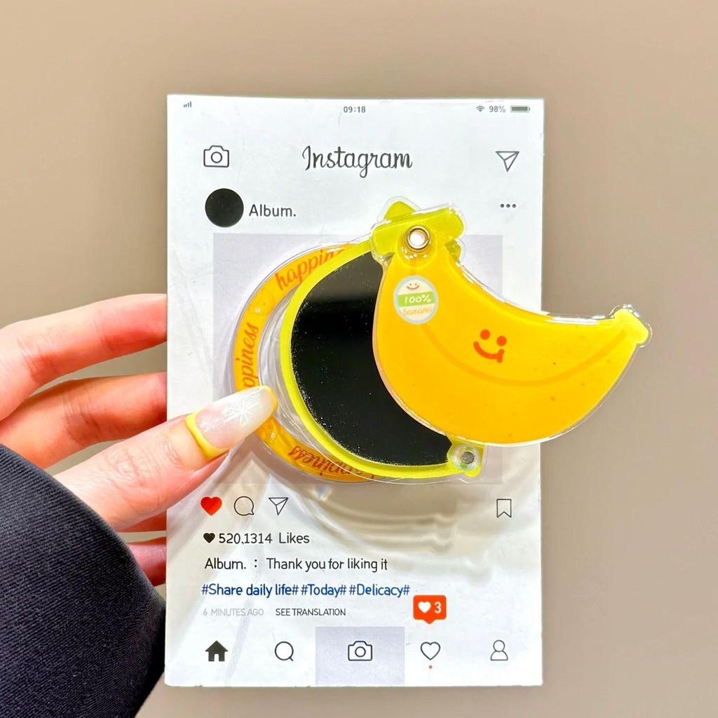 Cartoon Cute Mirror for MagSafe Holder: Super Strong Magnetic Desktop Airbag, Retractable for Women
