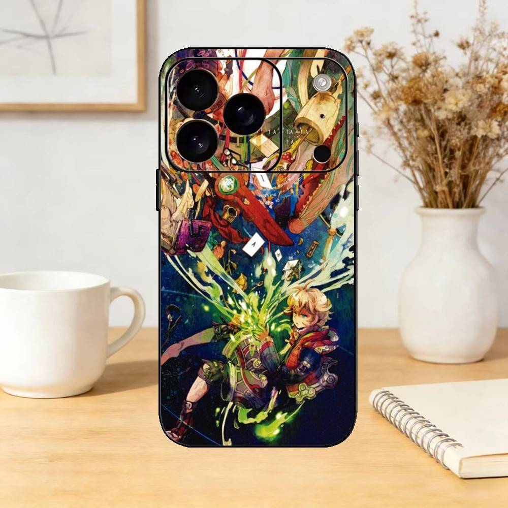 Game X-Xenoblade Chronicles Phone Case For iPhone 17,16,15,14,13,12,11 Plus,Pro Max,SE4Soft Silicone Black Cover