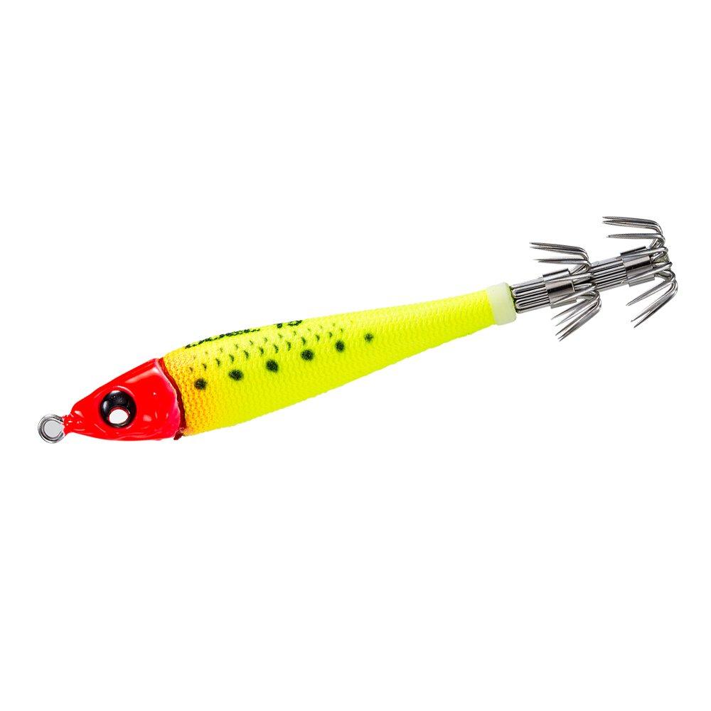 DUEL Metal Lead Size Real Luminous Squid Metal EZ-Bait Jig, 15, 56g, A1712-RLRY - Red/Yellow
