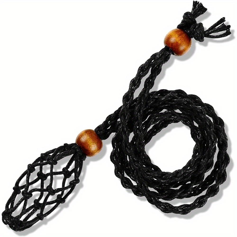 1pc Boho Style Adjustable Braided Necklace Cord with Stone Holder Handmade Net Design for Everyday Jewelry Accessories, Cord for Necklace