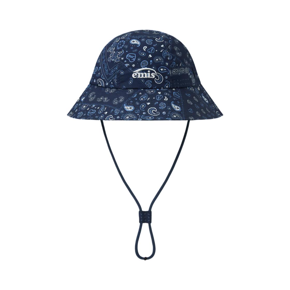 Emis Paisley Bucket Hat Navy ONE SIZE