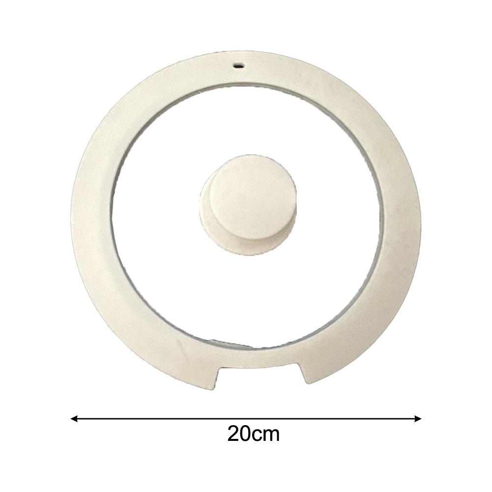 Sleek Black and White Silicone Pot Lid Compatible with Different Sizes