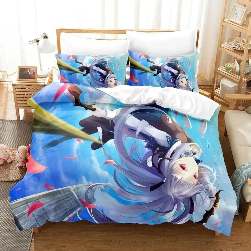 Comforter Kawaii Anime Absolute Duo Bedding Set Printed Bed Set With Single Double Queen King Size Boys Girl Adult
