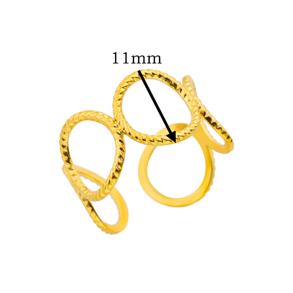 Retro Exaggerated Hollow Open Rings For Women Men Gold Color Stainless Steel Ring Wedding Waterproof Jewelry Gift Anillos