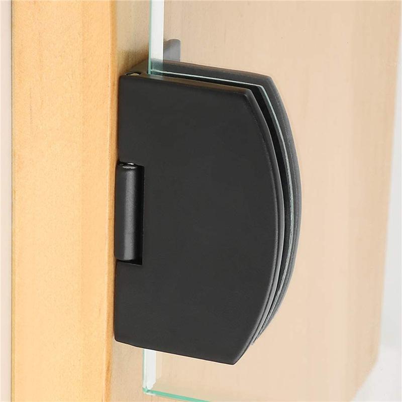 

8 Pair Glass Door Hinge Cabinet Display Cabinet Wine Cabinet Door Hinge Replacement Parts Free Opening And Closing Page-B61B чорний