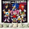 Sonic Hedgehog Wall Tapestry Aesthetic Wall Hanging Printed Fabric Blanket Decorative Tapestries For Bedroom Living Room Home Decor