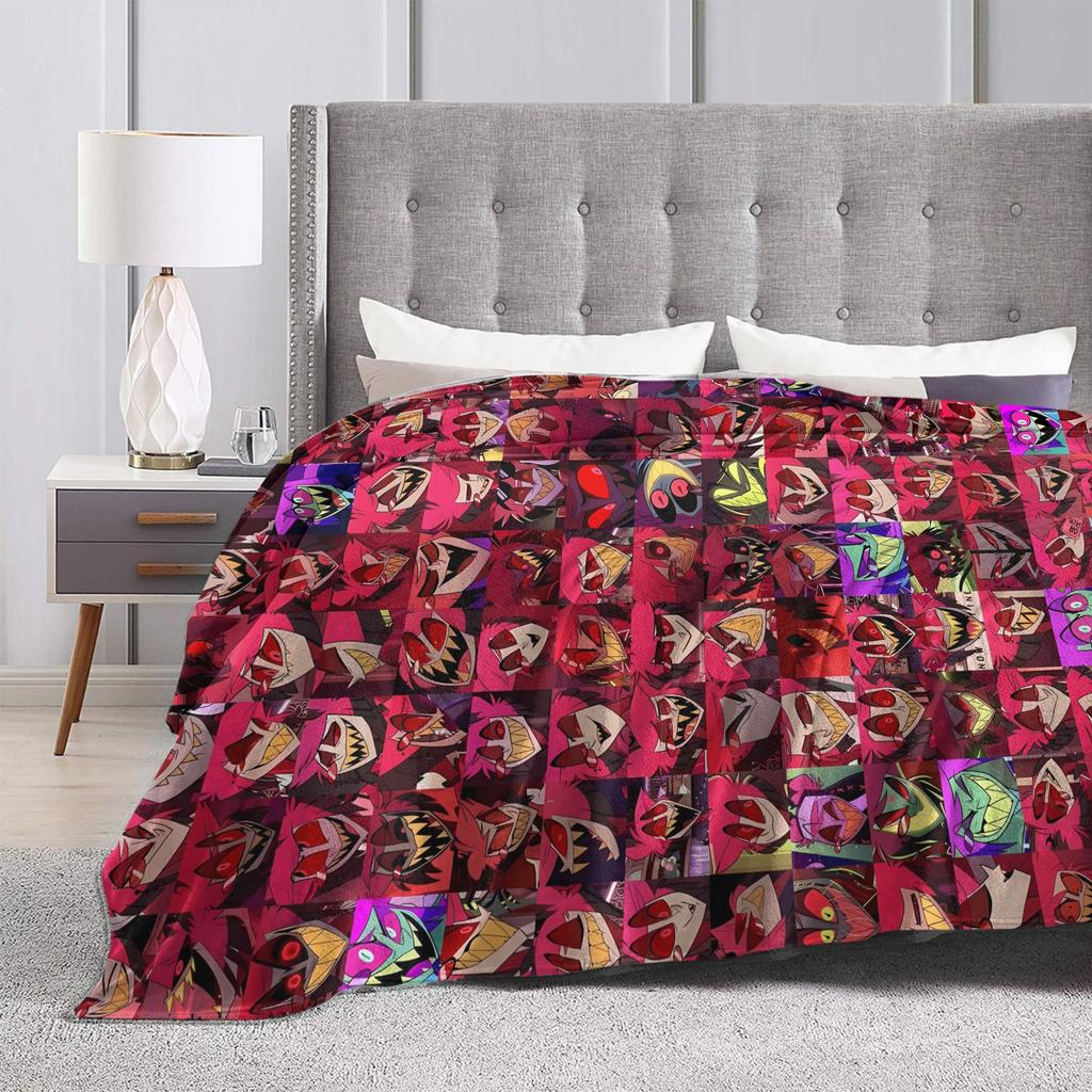 Vox Alastor Hazbin Hotels Blanket Quality Warm Soft  Throw Blanket Winter Girls Boys Couch Chair Sofa Bed Funny Bedspread