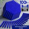 Erasable Thermal Fountain Pen Ink Cartridges, 100-Pack, Replaceable Heat-Sensitive Pure Blue Ink for Elementary Grades 3-4, Mo Yi