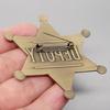 Distintivi da Sceriffo per Adulti Occidentali Costume Stella a Forma di Spilla Metallica Brooch Feste di Carnevale Regali per Halloween Cowboy Onore Giocattolo Scolastico