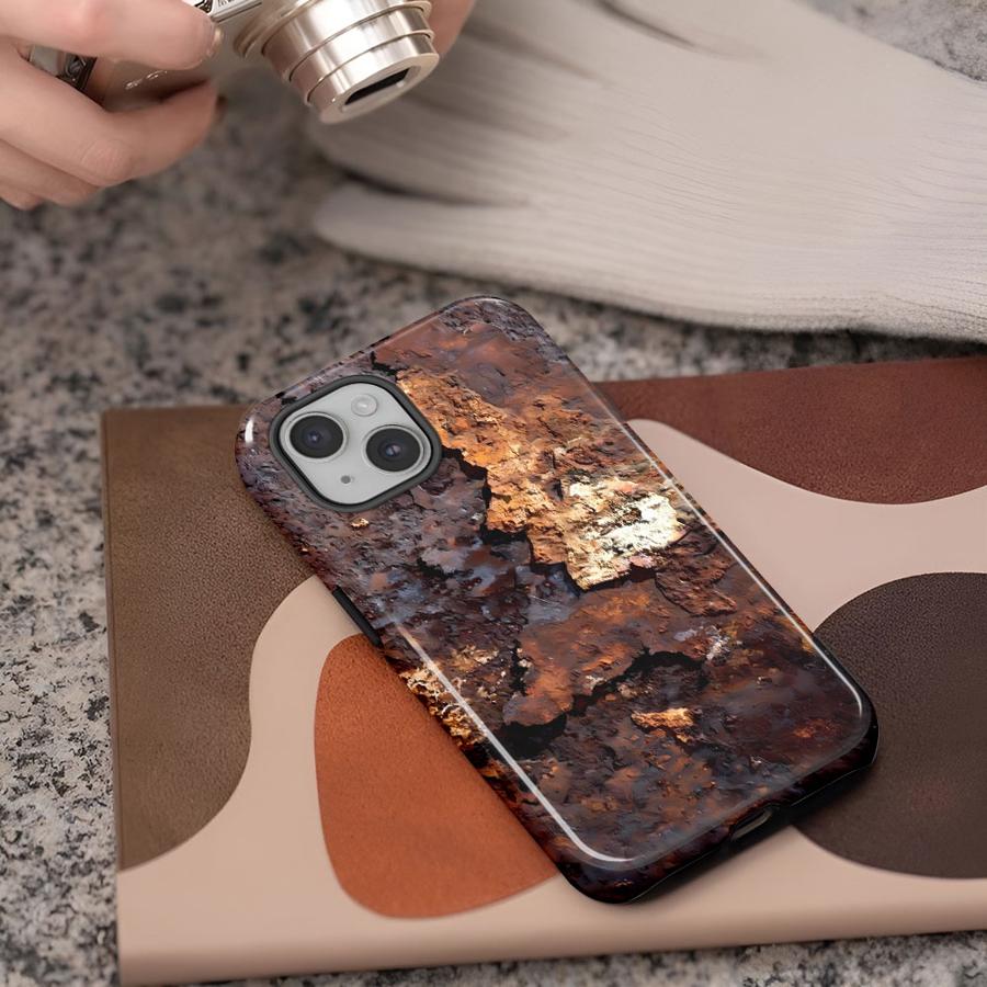 Retro Rust Design Phone Case for Apple iPhone 17 Pro Max Air 11 16 14 15 Plus XS XR 13 16e 12 Soft Cover Capa