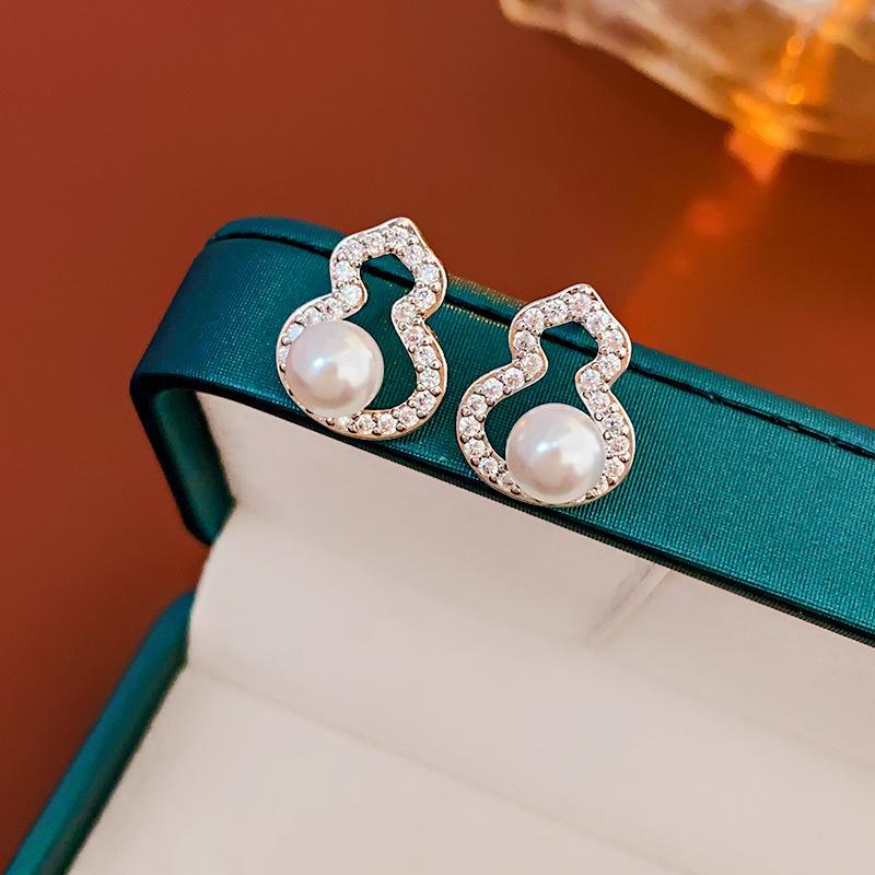 

Комплект ожерелий с подвеской в виде тыквы и циркония - простая легкая роскошная модная цепочка на ключицу Silver Needle-Gourd