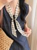 Old Money Wind~ Cashew Nut Flower Pull Silk Scarf Necklace Women's Niche Premium Neck Scarf with Shirt Accessories