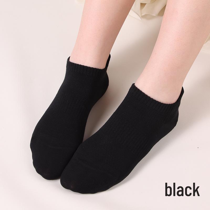 Women's Spring & Summer Cotton Socks - Breathable, Antibacterial, Anti-Pilling Mesh, Boneless Design, Compact Spinning Boat Socks