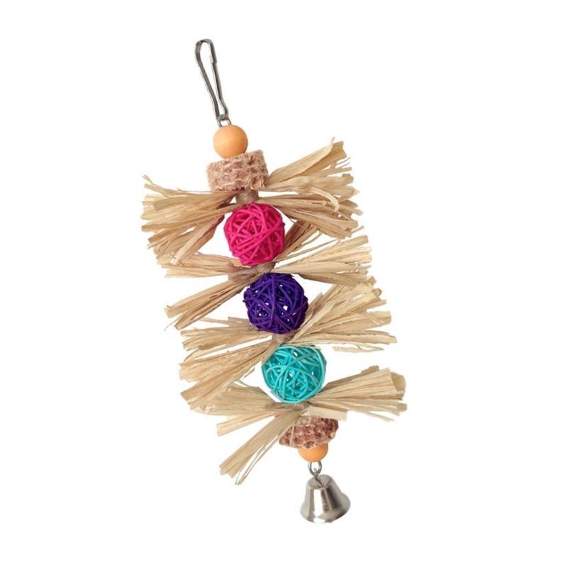 

Small Animal Chew Toy for Bird Parrots Chewing Toy Colorful Rattan Toy for Chewing Teeth Grinding Supplies China Mainland