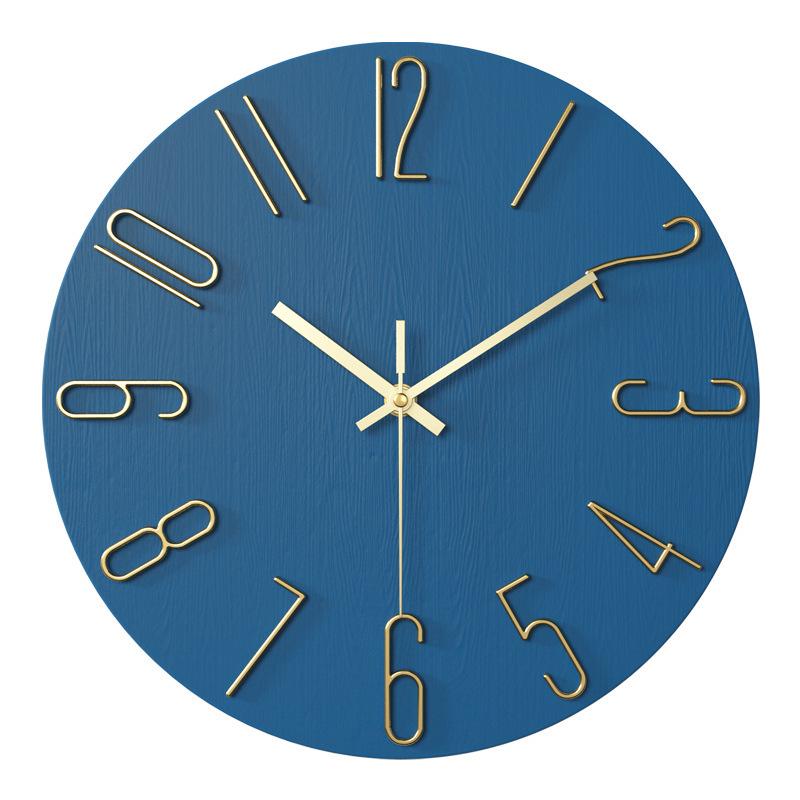 12-inch 30CM Plastic Spanish Wall Clock, No Glass, Light Luxury Decorative Design.