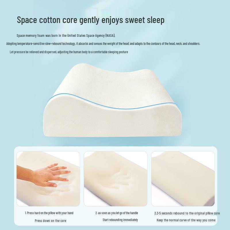 Niedliches Cartoon-Nackenkissen aus Memory-Schaum für druckfreien Schlaf mit Kissenbezug