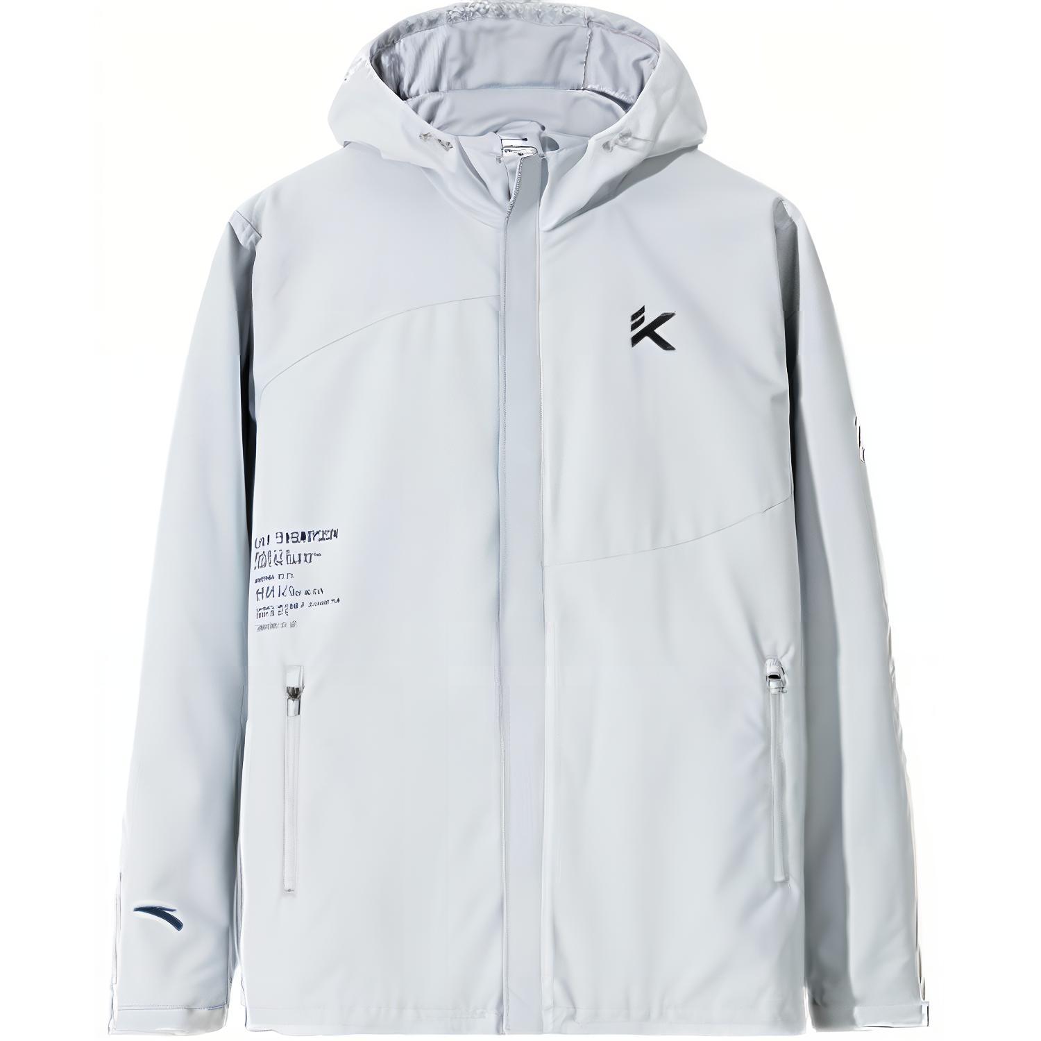 

Anta Comfortable Waterproof Windbreaker Men Outerwear Cloud-Gray 152441602N-4 L