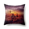 Polyester Pillowcase Automobile Decoration Home Printed Deer Pillowcase Waist Cushion Cover Car Cushion Head Cushion Cover