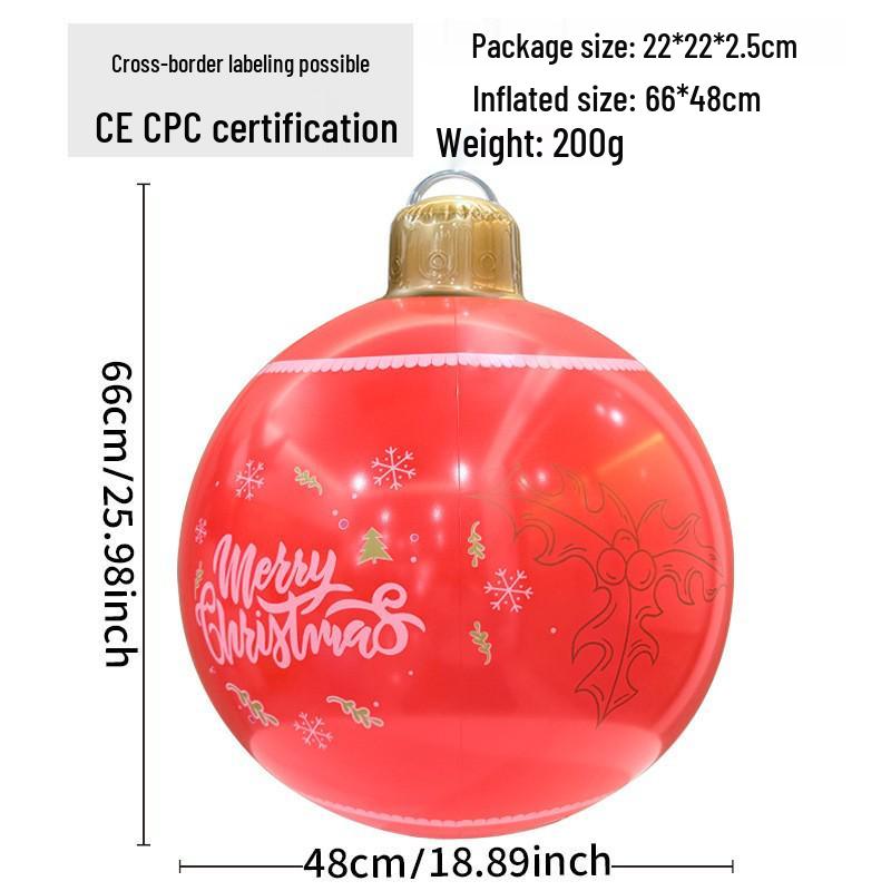 Eco-friendly Inflatable PVC Christmas Cartoon Party Decor Ball