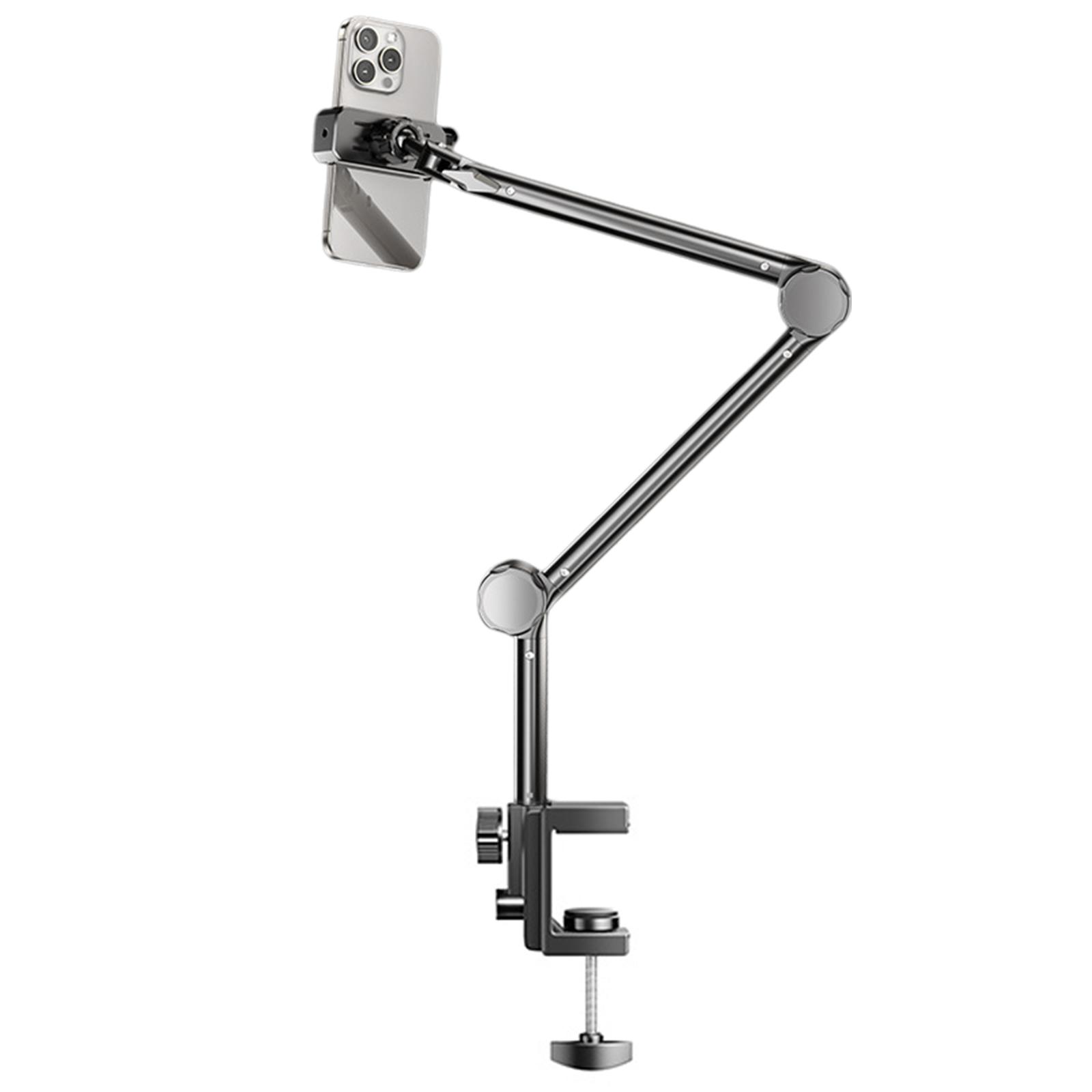 Desktop Mobile Phone Holder Portable Monitor Holder Phone Stand Laptop Adjustable Rotating Tablet Clip Mount for Smartphones