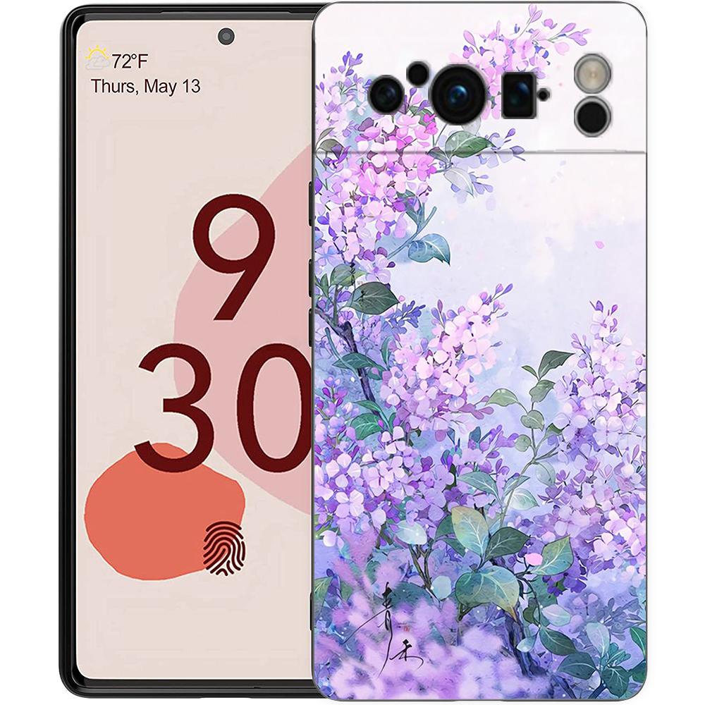 Phone Case For Google Pixel 8 A 7 6 Pro 6A 5G Black Soft Shockproof Back Cover Silicone TPU Shell Coque Cartoon Printed