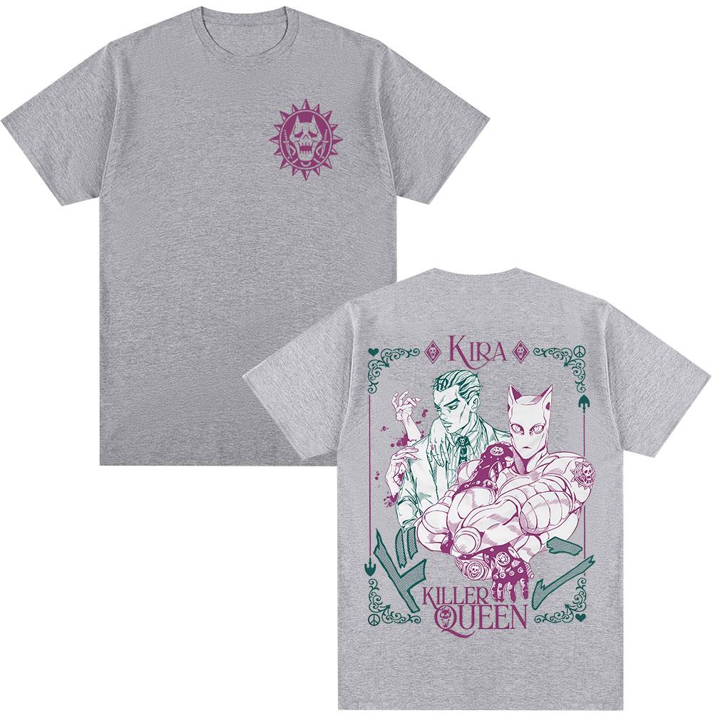 

2026 Anime JoJo Bizarre Adventure Tshirt Kira Yoshikage Killer Queen UNISEXga Tshirts UNISEX Women Casual Oversized ONeck T Shirt 4XL