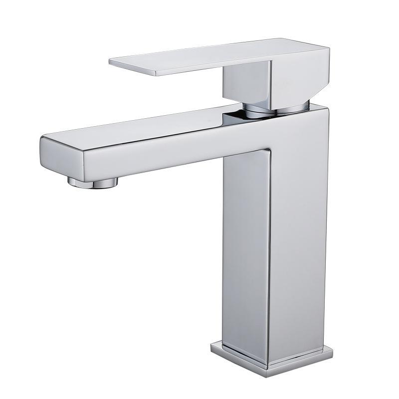 Modern Basin Faucet Bathroom Gold Black Chrome Faucet Deck Mounted Basin Sink Tap Mixer Hot & Cold Water Stainless Steel Faucet