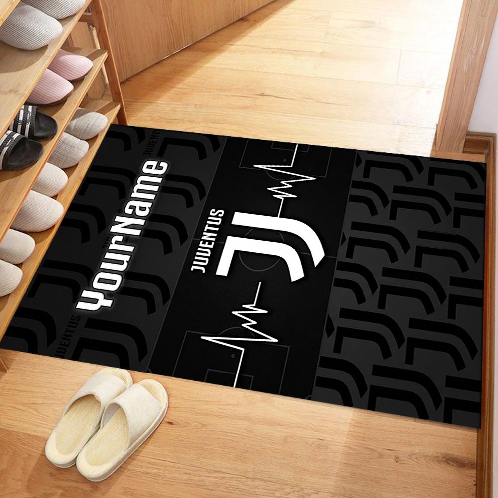 Juventus Personalized Name Floor Mat Perfect for Kitchen Playrooms Study room Dining Room Antislip Carpet Anime Office Decor
