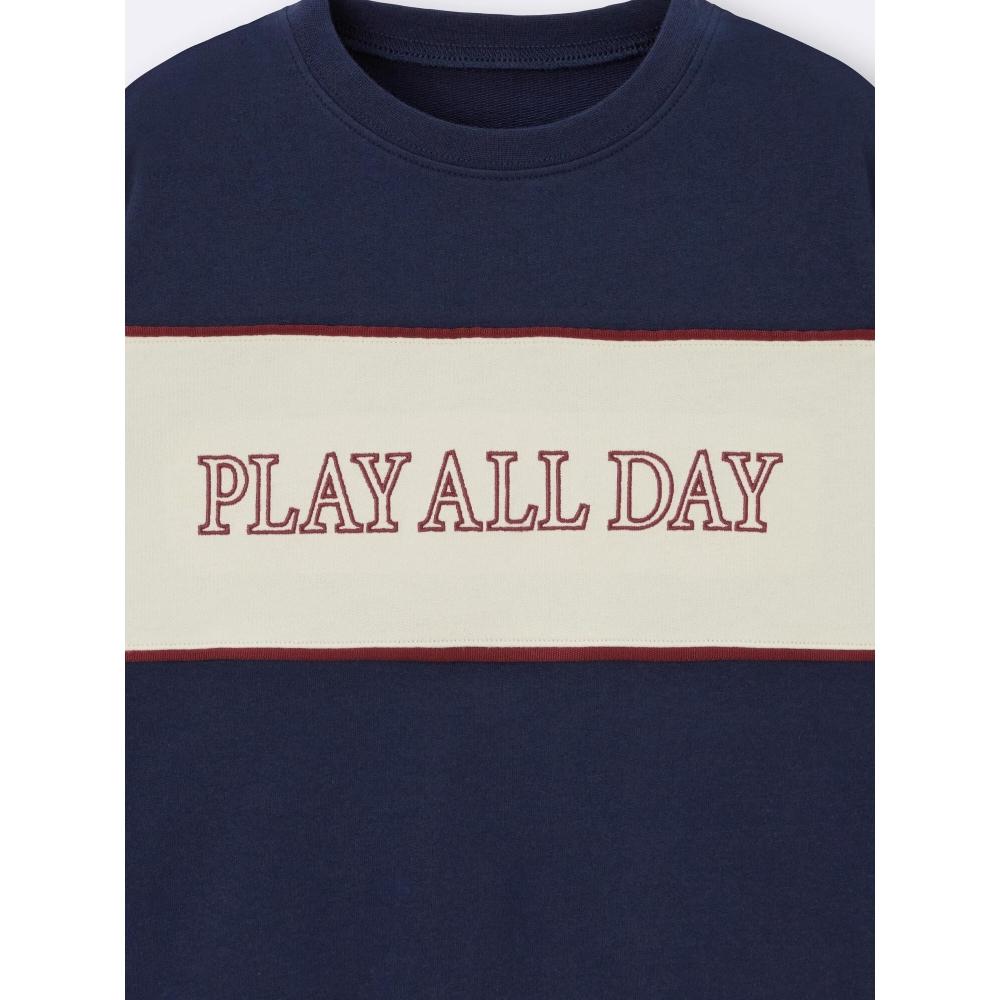 Gu By Uniqlo Kids Cotton Sweat Pullover Logo
