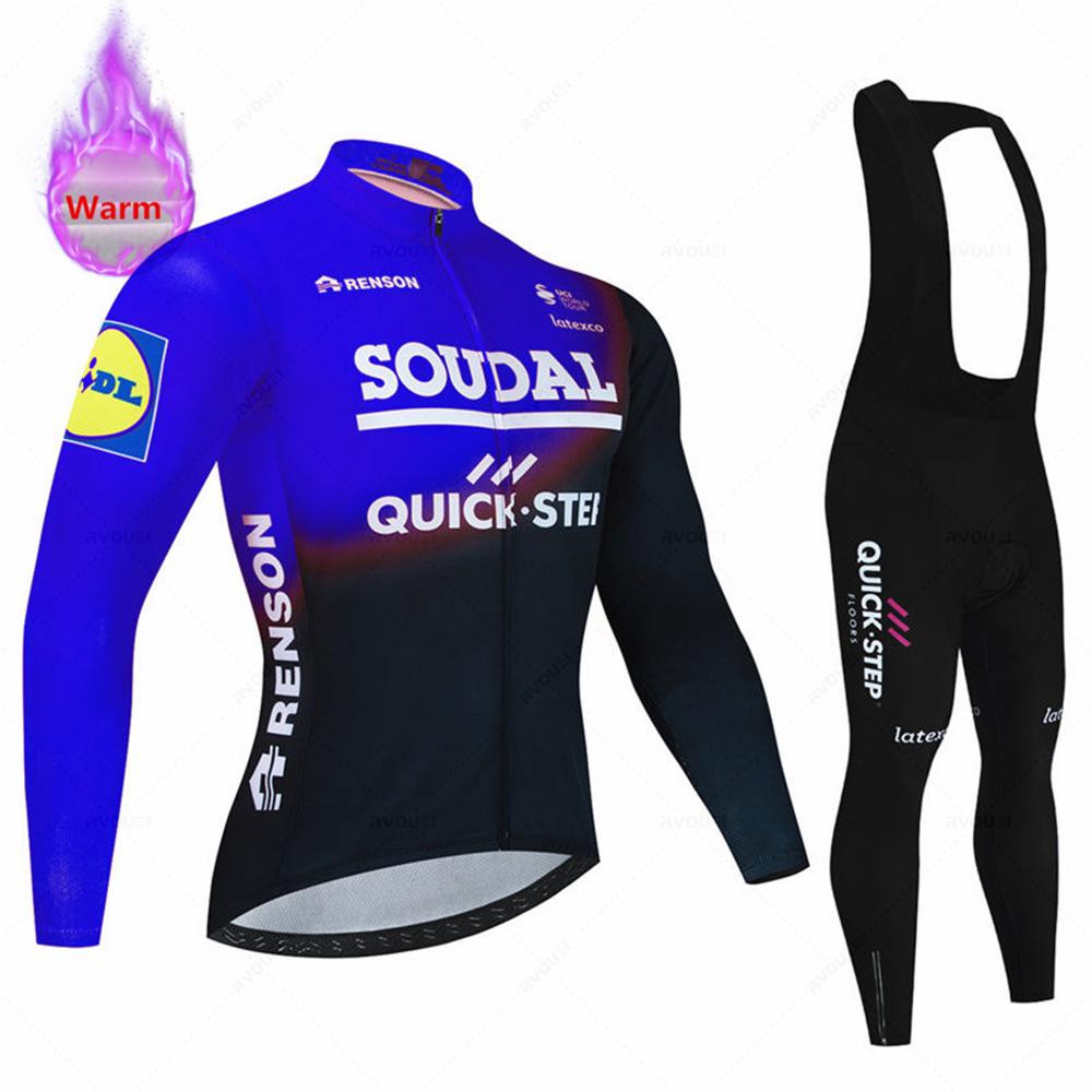 

Men s Winter Thermal Fleece Cycling Jersey Set Pro 2023 Clothing Warm Mountain Bike Wear Bicycle Clothing Suit